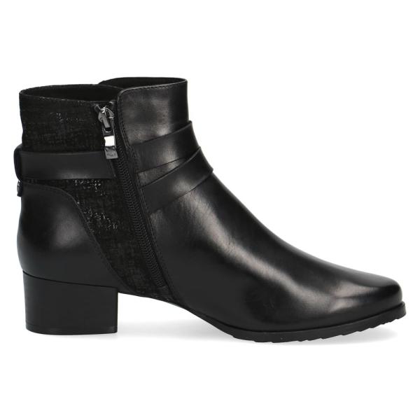 CAPRICE Stiefelette Leder Weit Wechselfußbett AIRMOTION schwarz S22 9-9-25313-29 