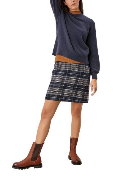 s.Oliver Strickpullover Loose Fit Wolle blau S21 2107254 