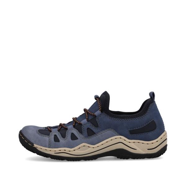 Rieker Antistress Damen Slipper sportlich herausnehmbarer Decksohle blau S13 L0546-14 