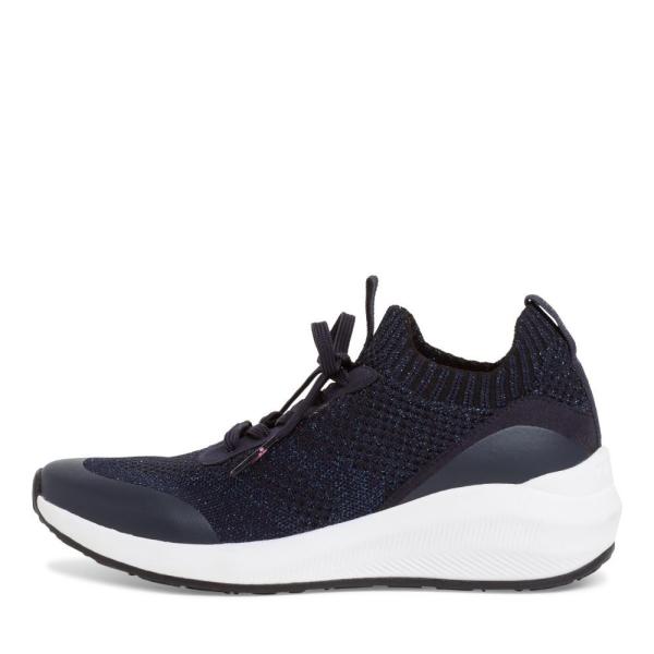 Tamaris Fashletics Sneaker blau Glitzer metallic 1-1-23758-26 40 | 824 NAVY METALL | 