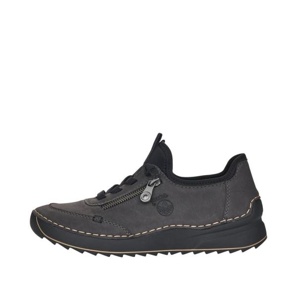 Rieker Antistress Damen Slipper Schnürschuh grau S22 51568-45 36 | stromboli/schwa | F