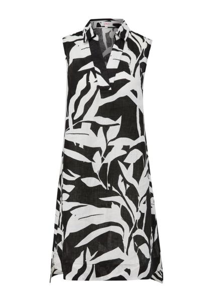 s.Oliver Leinenkleid mit V-Ausschnitt schwarz S13  2131869 