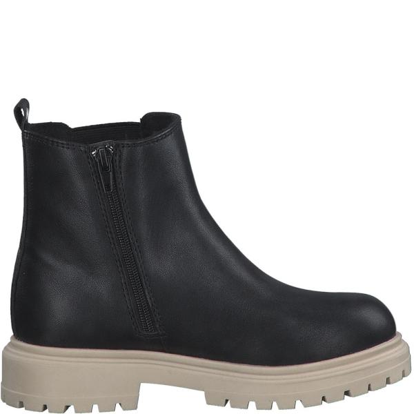 s.Oliver Mädchen Stiefel Chelsea- Boots Kontrast- Details schwarz S22  5-5-45403-29 