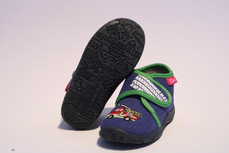 Beck Hausschuh Jungen Feuerwehr blau 677/34 