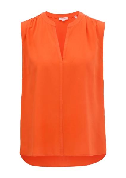 s.Oliver Viskosebluse mit Raffung weiß, orange S13  2131743 