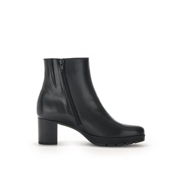 Gabor Stiefelette klassisch Leder Comfort- Mehrweite G schwarz S23  32.071.57 
