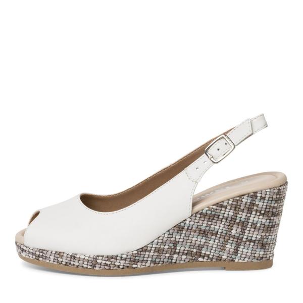 Tamaris Sandalette Leder Keilabsatz white  S13 1-1-28375-20 