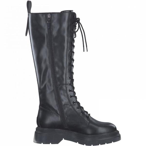 Tamaris Stiefel Schnürung Reißverschluss schwarz S21 1-1-25247-27 39 | 001 BLACK | 