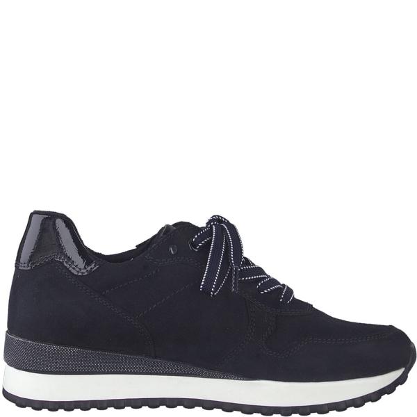 MARCO TOZZI Damen Sneaker Halbschuh Schnürsenkel Wechselfußbett  blau S22 2-2-23734-29 