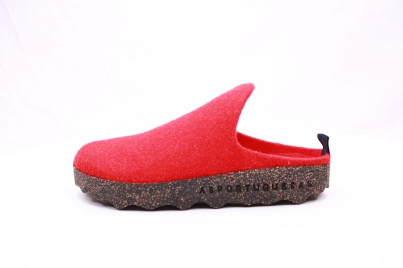 Asportuguesas Damen Pantolette Wolle Kork vegan Nachhaltig rot S21 P018023045 40 | red | 