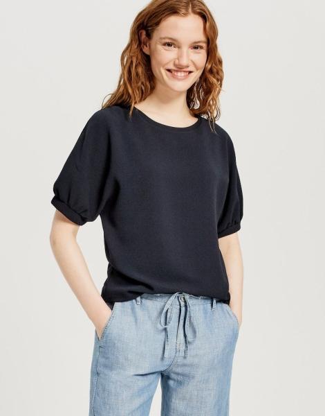 OPUS T - Shirt Oversize Sasti Knopfleiste blau S11 245195596 