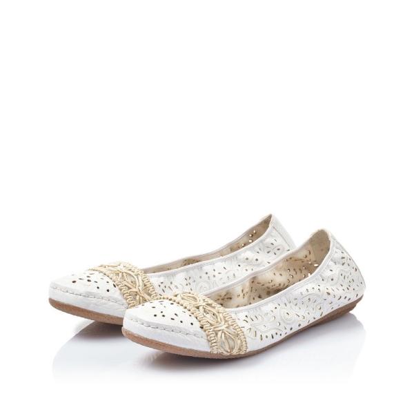 Rieker Damen Ballerinas altweiß S13  41466-81 