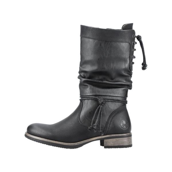 Rieker Antistress Damen Stiefel Langschaft Varioschaft schwarz S22 98873-00 39 | schwarz/schwarz | F