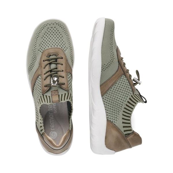 Remonte Sneaker Slipper Halbschuh grün softfoam R3511-54 37 | olive/olive | G
