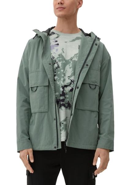 QS designed by Herren Jacke mit aufgesetzten Taschen grün S13  2125500 