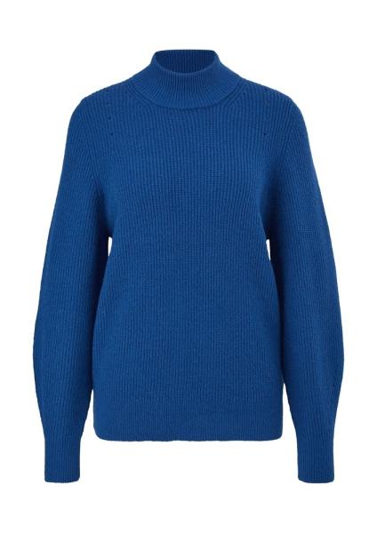 s.Oliver Damen Strickpullover Turtelneck Stehkragen weite Ärmel rosa, blau, schwarz S22  2123882 38 | 4082 LILAC/PINK | 