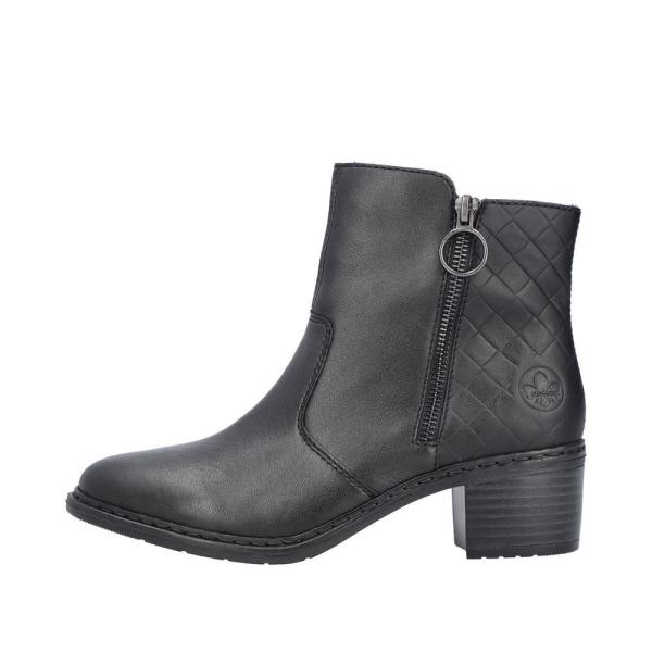 Rieker Antistress Damen Stiefelette Leder komfortweite schwarz S23  70150-00 