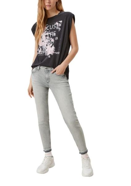 QS designed by Slim ankle leg-Jeans 2111607 34 | 93Z6 light grey | 