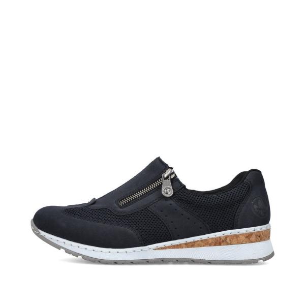 Rieker Antistress Damen Slipper Keilabsatz blau S13 54474-14 