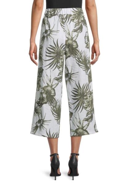 Betty Barclay Culotte Leinen gemustert  weiß 64242313 44 | 1850 White/Gree | 