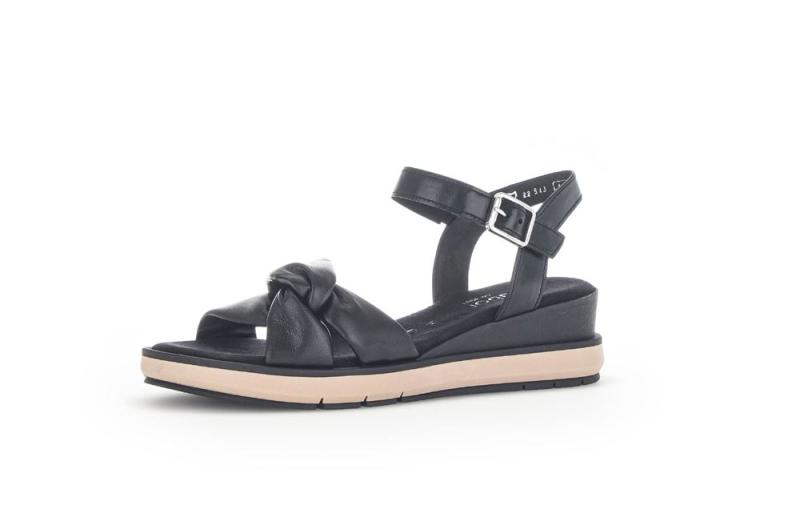 Gabor Sandalette Keilabsatz schwarz S13  22.813.27 