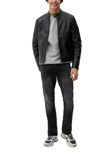 QS designed by Herren Jacke aus Lederimitat schwarz S13 2125501 