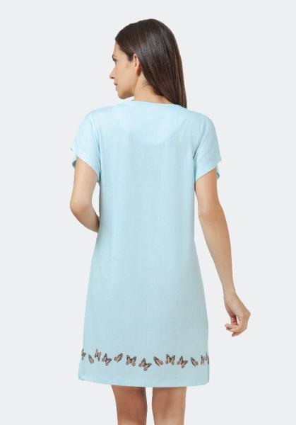 Hajo Nachthemd Sleepshirt blau 45427 