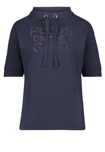 Betty Barclay Sweatshirt kurzarm Stehkragen weiß blau S22 24751286 