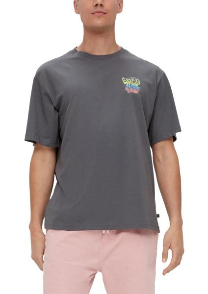 QS designed by Herren T-Shirt aus reiner Baumwolle grau 13  2131619 