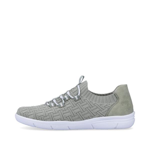 Rieker Antistress Damen Slipper Schlupfschuh Wechselfußbett Textil grün S13 L7463-52 