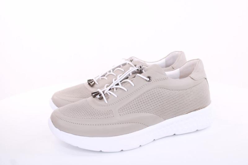 PETER ERIKSON Damen Sneaker Leder Wechsel- Fußbett gelb, grau S13 231508 