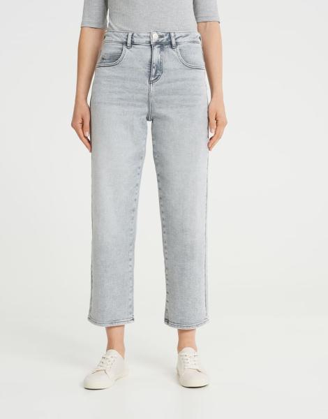 OPUS Jeans Lani stone Straight Cropped grau S22  245049359144 34 | 70035 light sto | 