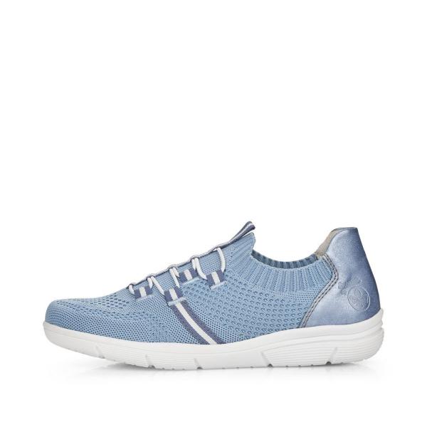 Rieker Antistress Damen Slipper Schlupfschuh sportlich Wechselfußbett blau S13 L7462-12 