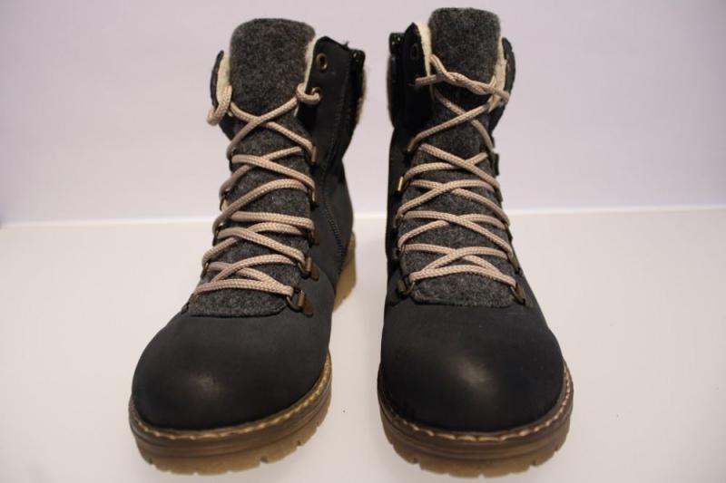 Rieker Boots Schnürer blau Lammwolle Tex - Membran  Y9131 36 | 14 pazifik/anth | 