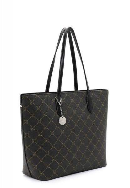 Tamaris Handtasche Shopper Anastasia Logo- Print grün S22 30107,932 