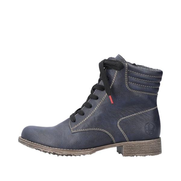 Rieker Antistress Damen Schnürboots Stiefelette blau S22 70811-14 