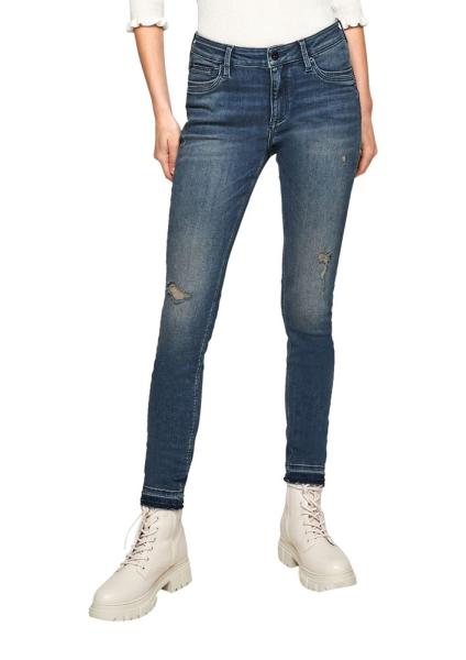 QS designed by Jeans Skinny- Leg Used- Look blau S21 2104062 40 | 57Z6 dark blue | L32