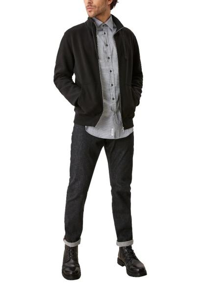 s.Oliver Hemd Langarm Slim Fit Kentkragen Manschetten schwarz S21 2107821 