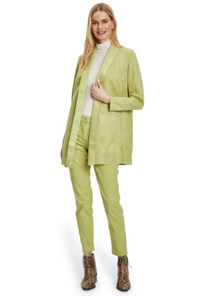 Betty Barclay Blazer Longjacke Velours Schalkragen grün S12 43381194 