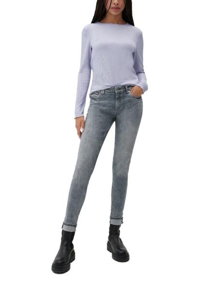 QS designed by Skinny-Jeans im Used-Look grau S22  2124401 42 | 94Z7 GREY/BLACK | L30