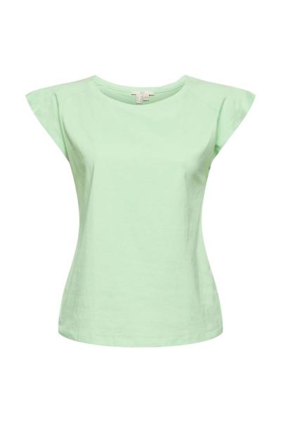 EDC T- Shirt Jersey Flügelärmel weiß grün lila S22 052CC1K312 
