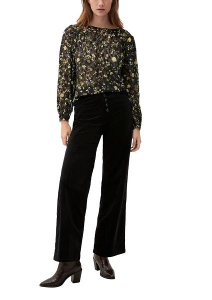 s.Oliver Bluse mit Alloverprint S22 2120836 40 | 99A0 GREY/BLACK | 