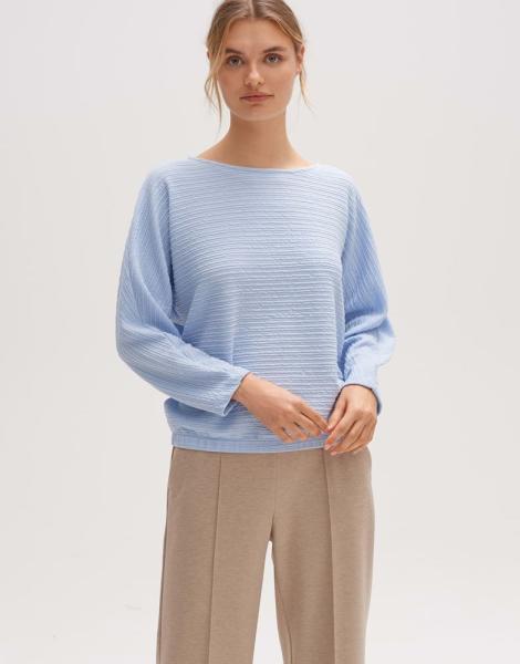 OPUS Sweatshirt Gilora U- Boot- Ausschnitt Gummibund blau S13 10144611102172 