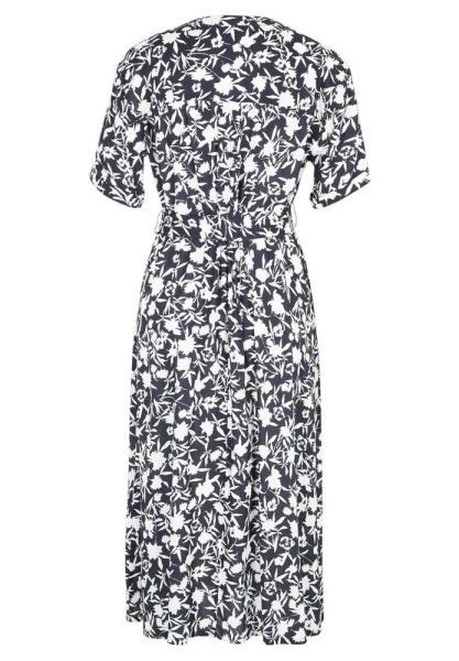 Betty Barclay Hemdblusenkleid Midi- Länge Knopfleiste florales Muster blau S13 13821958 