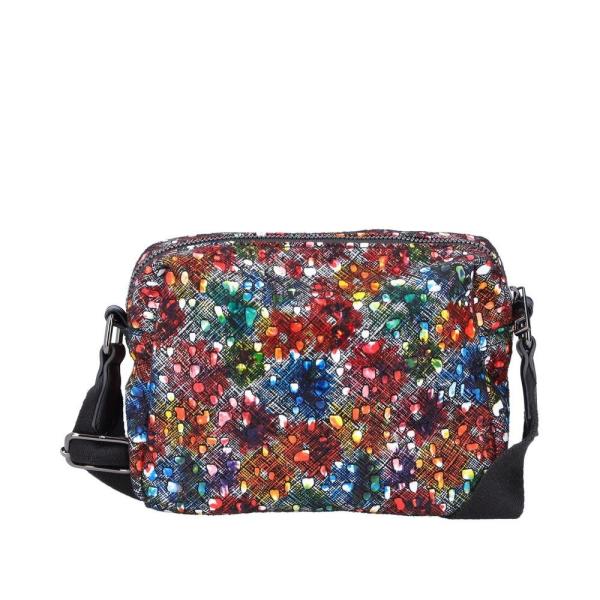 Rieker Umhängetasche Crossbody-Bag bunte Tupfen schwarz S22 H1455-94 