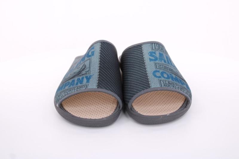s`knöpfli Herren Pantolette Hausschuh blau S13 AC10786 