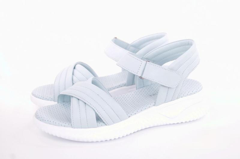 PETER ERIKSON Damen Sandale Comfort- Fußbett Leder blau, grün, weiß S13  231511 