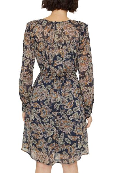 ESPRIT Recycelt Chiffonkleid mit Paisleyprint 091EE1E311 