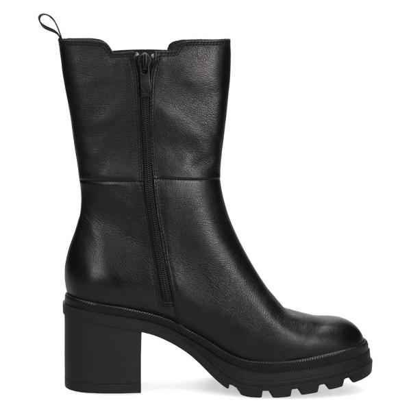 Caprice Stiefelette Leder Blockabsatz Wechselfußbett schwarz S22 9-9-25420-29 