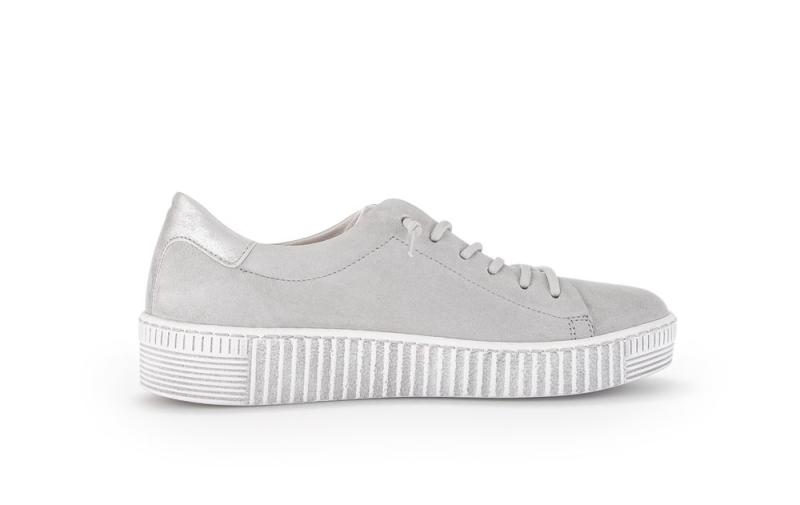 Gabor Sneaker low Rauleder Wechselfußbett grau S13  23.331.19 